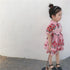 Girl's Summer Dress Waist Flower Princess Dress
